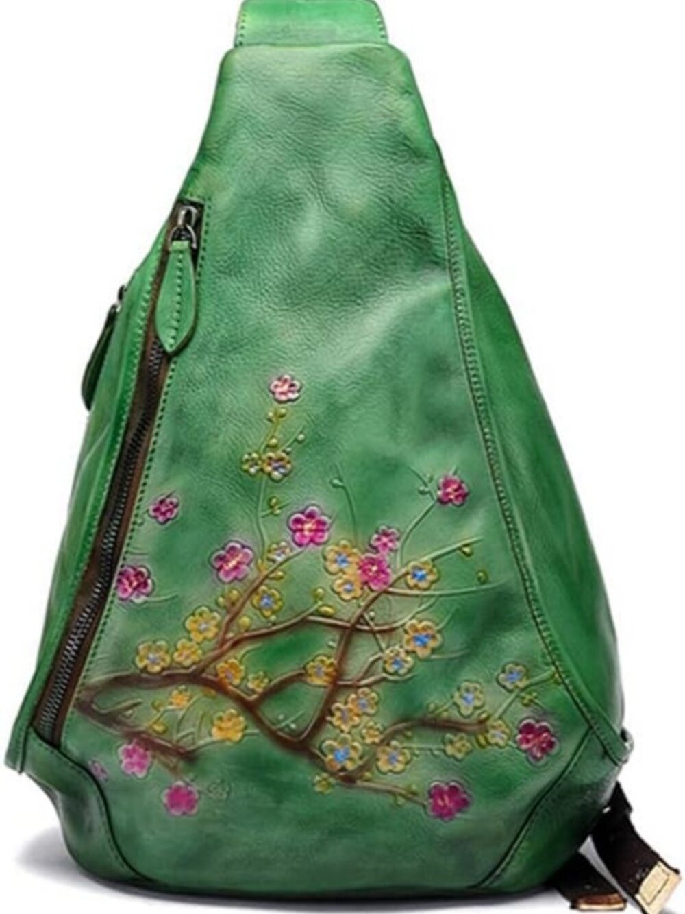 Vintage Handmade Genuine Leather Sling Bag for Women & Men - Casual Crossbody